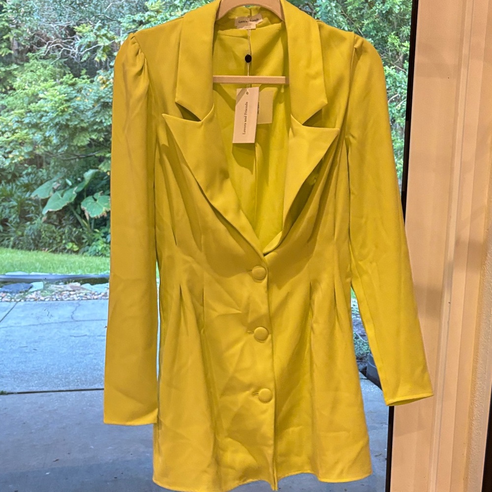 Lovers + Friends Vibrant Yellow Blazer